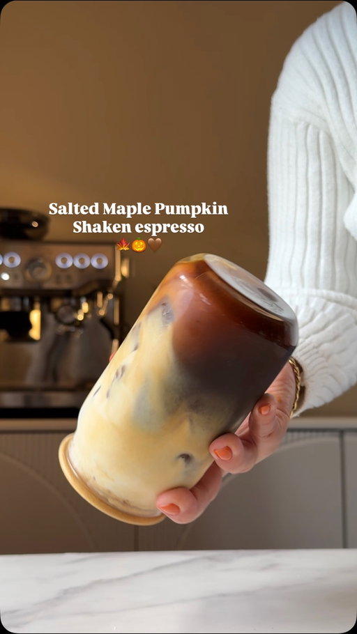 Salted Maple Pumpkin / Shaken Espresso🍁🎃🤎

Glass link ✨🔗
https://amzn.to/464al59

Recipe :
1 tbsp maple syrup 
Pumpkin homemade syrup (recipe fixed in my highlights)
Pinch of salt 🧂 
2 shots of espresso
Oat milk 
Enjoy it 😋

GLASS LINK 🔗 ✨📍

https://amzn.to/4o7fMI0

#coffee #icedcoffee #cafe #coffeeaddict #pumpkin #latte