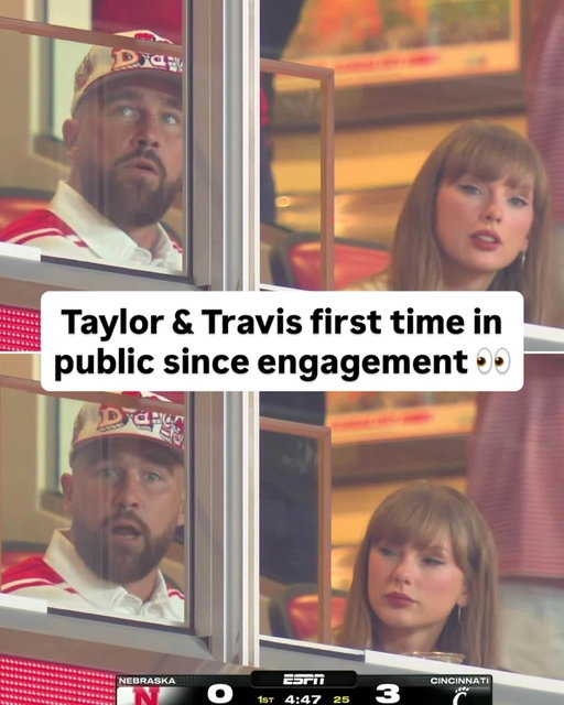 Newly engaged Taylor Swift and Travis Kelce at Arrowhead watching the Kelce brothers’ alma mater play Nebraska 💍 ❤️ 

(via @gobearcatsfb)
