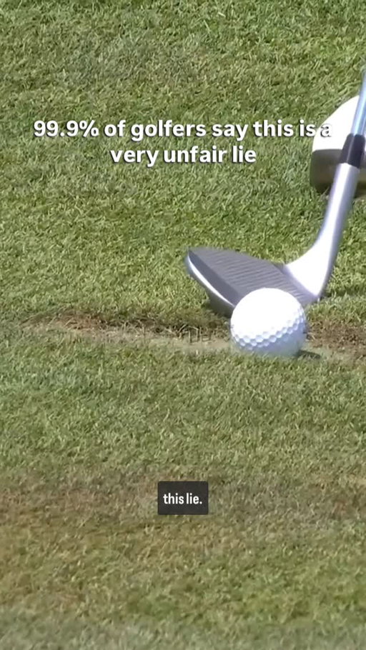 He even smiled when he saw this divot lie, he knew the result was going to be epic 🤯