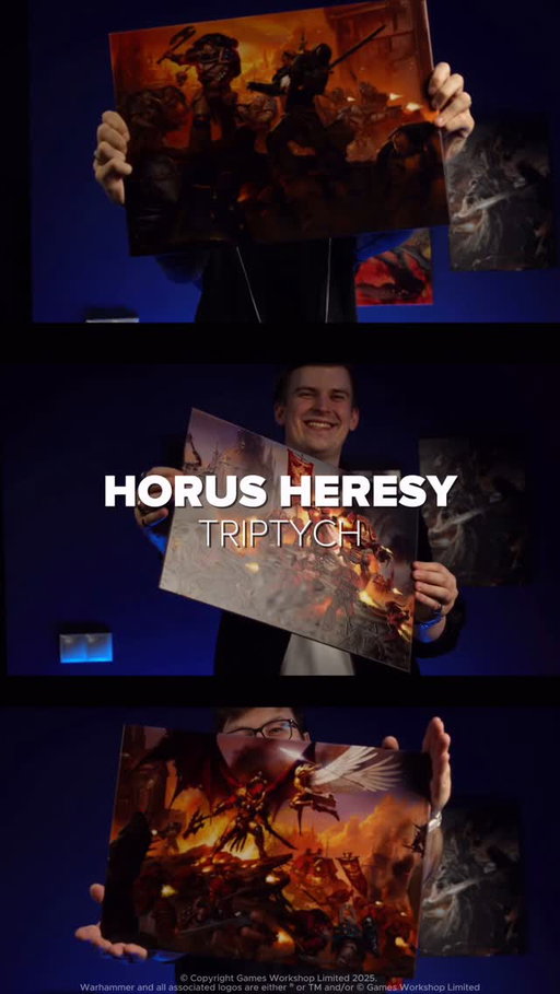 Your minis tell the part of the story, this triptych tells the rest.

Bring the Horus Heresy home with this Displate triptych: premium metal posters, easy to mount, impossible to ignore. 

Head to the link in bio to hang it over your painting or gaming desk.