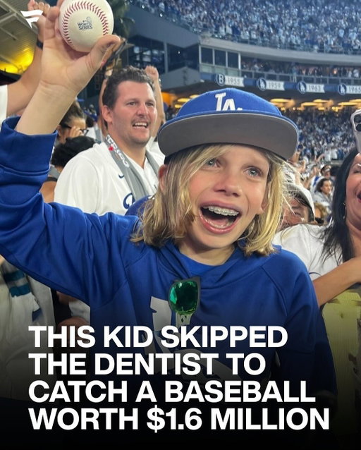 10-year-old Zachary thought he was on his way to the dentist. Instead, his parents pulled into Dodger Stadium for Game 1 of the World Series.

By the bottom of the 10th, the Dodgers were trailing 3-2 and down to their final out. Freddie Freeman stepped to the plate with the bases loaded. The crack of the bat sent the crowd into a frenzy, and the ball soared toward right field.

It was coming directly for Zachary. It ricocheted off the seat in front of him, rolled on the ground, and in the scramble he knocked it to his dad, who picked it up and handed it back to him. Tears streamed down his face as fans crowded around, asking for photos and congratulating him. Even Yankees fans celebrated the moment with him.

That night, he went home with the ball that ended Game 1 of the World Series.

Months later, that same baseball sold at auction for $1.56 million.

Not bad for skipping the dentist.