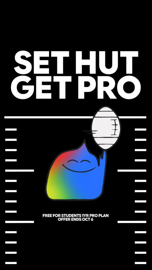 Big plays are made with free Pro Plan and unlimited quizzes for College Students! 🏈

Score big → goo.gle/gametime
Terms apply