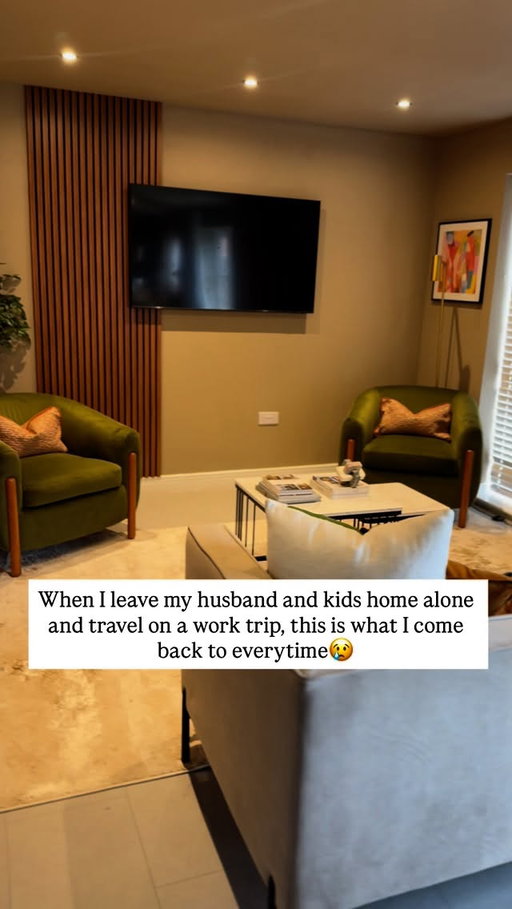 When I leave my husband and kids home alone and travel on a work trip, this is what I come back to everytime😢

Life abroad can be challenging especially when both parents work but with open communication, mutual respect, common goal and the Grace of God especially things will be easier 

In this life, marry well, e get why😢