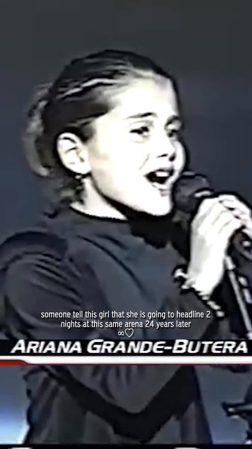 Did you know this was @arianagrande‘s first public performance? 🥹 #FBF