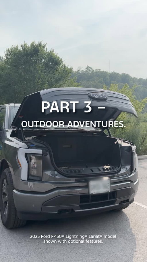 Part 3 – Adventure differently with the all-electric F-150® Lightning®. With enough storage for all your gear, power for your equipment, and a built-in-drain for the coldest drinks, your next trip could be one for the books. 
  
#FordCanada #F150Lightning #EV #BuiltFordTough