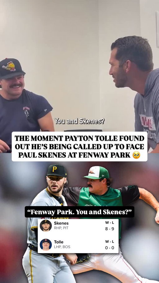 A dream come true for Red Sox top pitching prospect Payton Tolle — and he gets to make his MLB debut at Fenway Park against Paul Skenes 👏

(🎥: @redsox)