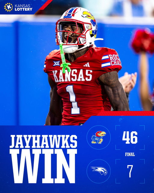 Stacked a W. 

#RockChalk x @kslottery