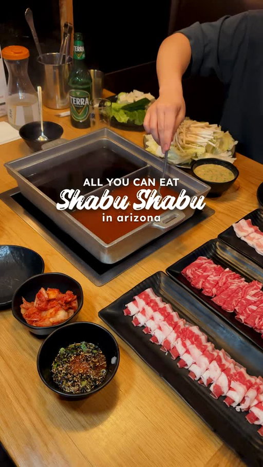 🥘🌶️ My favorite spot for Shabu now has a new broth flavor - Mala! If you like spicy and flavor, you will LOVE this. Plus they give you the spice on the side so you can add as much or as little as you want. They source it straight from Sichuan so if you’re a fan of these numbing peppercorns, I def recommend trying this. This is my go-to comfort food, and for $25.99/$36.99 you get all you can eat veggies, seafood and premium meat. The deluxe meat options are $27.99/$39.99 (added lamb and Wagyu options). 

@jinshabu 
📍2055 N Dobson Rd C5, Chandler, AZ 85224