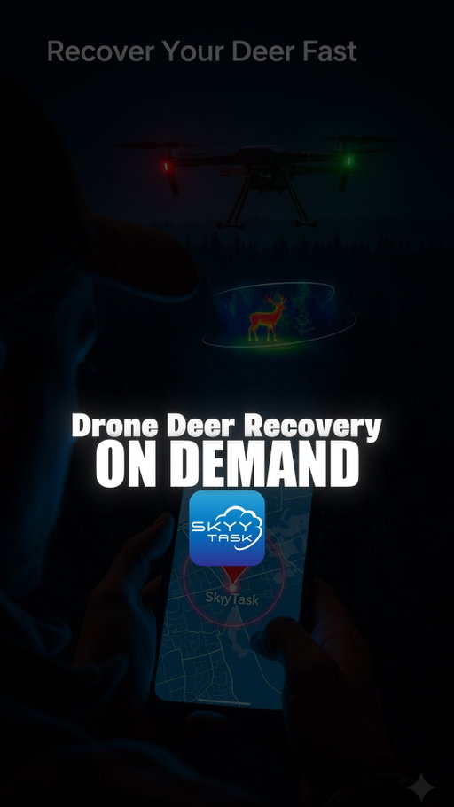 Drone Deer Recovery
On Demand App - SkyyTask

Hunters… how many times have you lost a deer after the shot?
Hours of tracking. Trails gone. Frustration maxed. 😤
ㅤ
What if recovery was as easy as dropping a pin on an app? 📍
That’s exactly why I built SkyyTask → Licensed drone pilots with thermal drones ready to recover your deer fast. 🦌🚁
ㅤ
No more lost animals. No more wasted effort.
👉 Drop a pin. Get your deer back.
ㅤ
⚠️ State laws apply.
Tag a hunter who NEEDS this. 🎯
ㅤ
#hunting #deer #deerhunting #outdoors #dronedeerrecovery #deerrecovery #wildlife #huntingseason #bigbuck #deerhabitat #deermanagement #foodplots #thermaldrone #huntingland