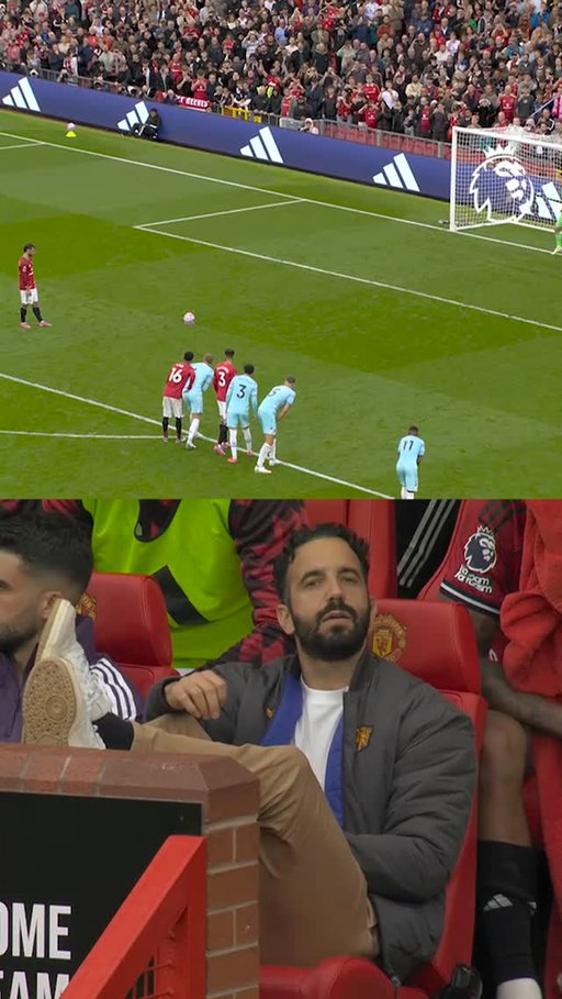 Ruben Amorim couldn’t watch Bruno Fernandes’ 96th-minute winning penalty v Burnley 😅