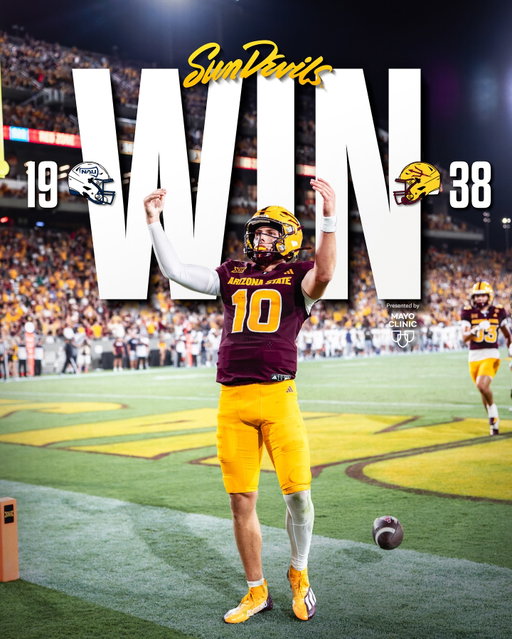CUE THE FIGHT SONG, THE SUN DEVILS WIN! 

#ForksUp /// #Onward