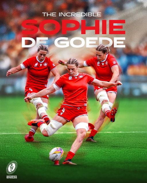 The forward with the golden boot ✨

@sophiedeg went six from six off the tee against Wales 🤯

#RWC2025 | #CANvWAL
