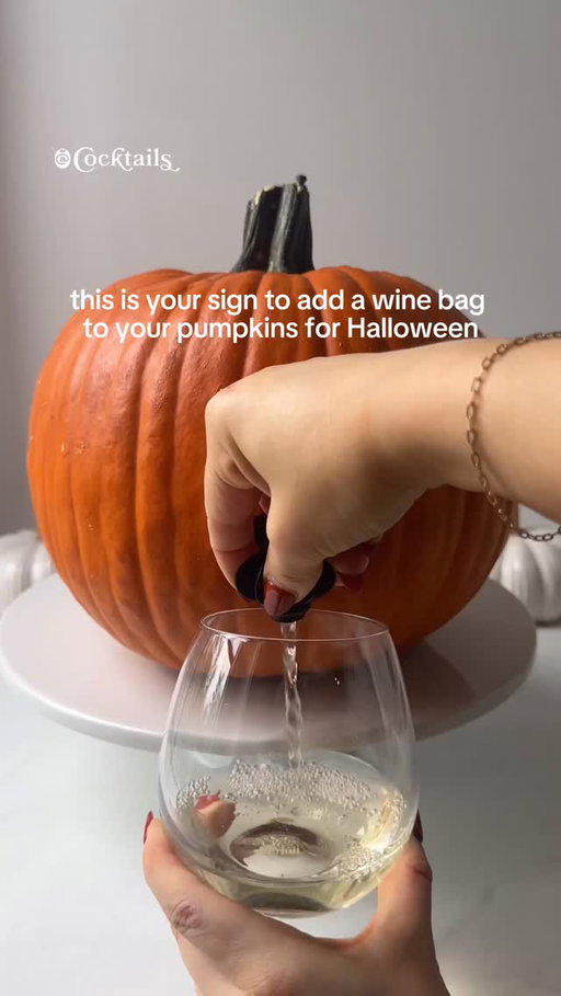 Serve your wine in festive style 🎃 This is your sign to add a wine bag to your pumpkins this season.

#pumpkin #wine #winedispenser #halloween #fall