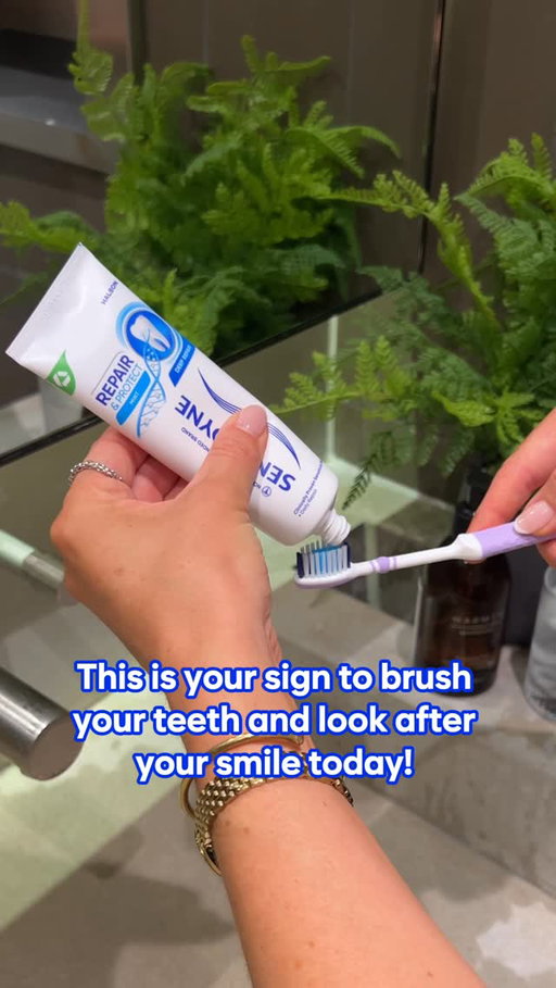This is your sign to take 2 minutes for yourself – morning and night. Your smile deserves it.
 
Sensodyne Repair & Protect toothpaste provides sensitivity relief and helps to maintain healthy gums.
 
#OralCare #OralHealthCare #SensitiveTeeth #Sensitive #DailyReminder #OralHygiene #Sensodyne #SensodyneToothpaste #Toothpaste #ThisIsYourSign