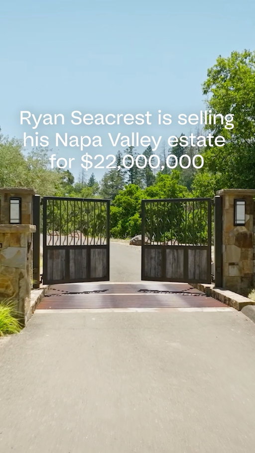 Ryan Seacrest’s 40-acre estate in Napa Valley is on the market for $22 million. The extraordinary property offers timeless luxury amid stunning landscape vistas.

The main residence, designed by Howard Backen, has been thoughtfully reimagined by Nobili Marques Arquitectura and Clint Nicholas Design. Built to exceptional standards, the home showcases chiseled limestone walls, a slate roof, reclaimed wood beams, antique French limestone and wide-plank wood floors, and seven wood burning fireplaces.

Located just minutes from Meadowood Resort, the Napa Valley Reserve, and downtown Saint Helena, this Napa Valley estate promises a lifestyle of luxury, privacy, and sophistication, perfectly suited for those seeking the ultimate in resort-style living.

▪️ $22,000,000 | 5 BD | 6.5 BA | 10,750 SQFT
▪️ Listing by Cyd Greer | Coldwell Banker Brokers of the Valley