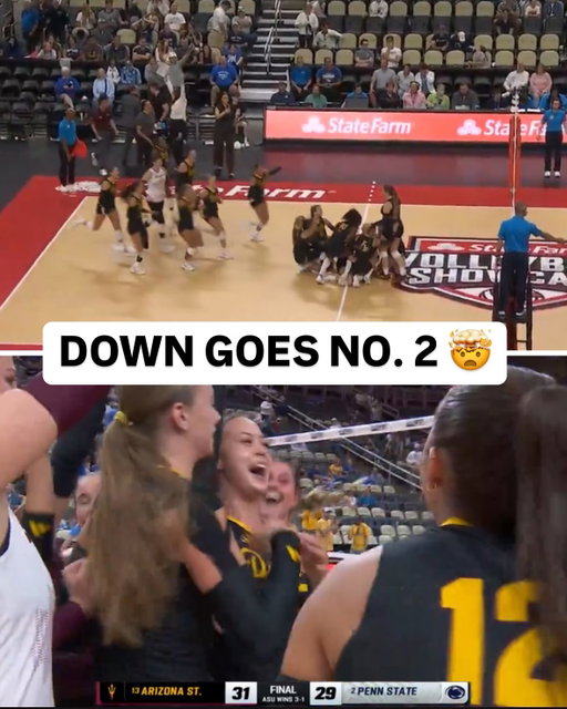HUGE UPSET FOR @sundevilvolleyball 👏

#NCAAWVB x 🎥 FOX / @foxsports