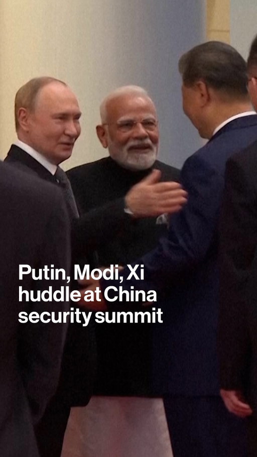 Xi, Modi, and Putin huddled on the red carpet in Tianjin before the Shanghai Cooperation Organization group photo.

Tap the link in the bio to read how India’s leader is deepening ties with Russia and China.