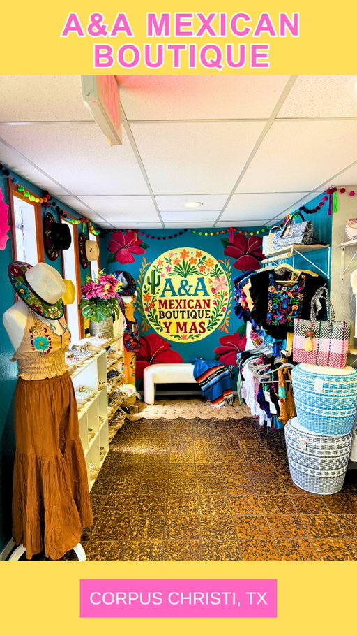 ✨NEW✨ Checking out a brand new Mexican boutique in Corpus Christi Texas! This hidden gem is filled with Mexican inspired fashion, artisan clothing, and boutique shopping finds. Perfect for Corpus Christi shopping lovers, Texas hidden gems, and anyone searching for unique fashion boutiques.

A&A Mexican Boutique
📍5423 Kostoryz Rd Corpus Christi, TX 78415
 #CorpusChristi #CorpusChristiTexas #MexicanBoutique #TexasFashion #CorpusChristiShopping #HiddenGemsCorpusChristi #CorpusChristiStyle #CorpusChristiLife #TexasStyle #CorpusChristiTX #SmallBusinessTexas #FashionBoutique #CorpusChristiFashion #ShopTexas #CorpusChristiVibes #TexasHiddenGems #CorpusChristiLiving #CorpusChristiLocal #TexasBoutiques #CorpusChristiExplore #local
