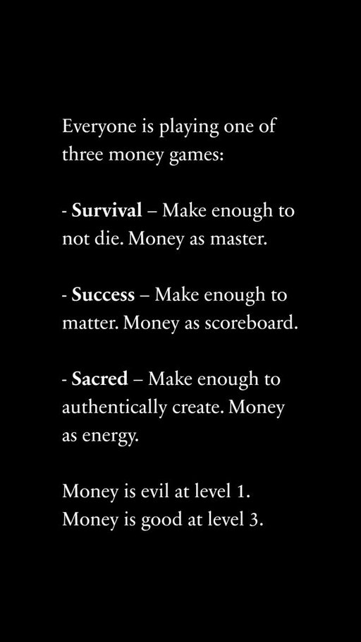 The 3 levels of money