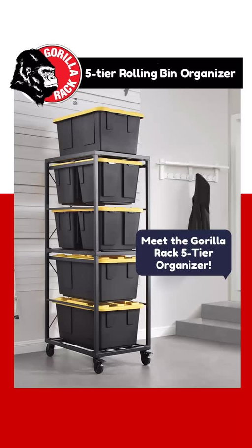 🌟NEW at Costco! The Gorilla Rack 5-Tier Rolling Bin Organizer is here to conquer your clutter 🙌

✨ Features:
• 5-tier steel frame – heavy-duty and built to last 💪
• Rolling design – with 2 locking casters – makes it easy to move around your garage, pantry, or workspace 🛞
• Space-saving storage – keeps everything neat, visible, and within reach
•  Hold up to (5) 27-Gallon bins, or (10) 12-Gallon Bins* – perfect for tools, hardware, toys, or craft supplies

A true game-changer for organizing any space! 🏠🛠️ 

👉Tap on the link in our bio or stories to buy now on Costco.com for $169.99!

*BINS not included.

#CostcoFinds #GarageOrganization #OrganizationGoals #RollingStorage #BinRacks