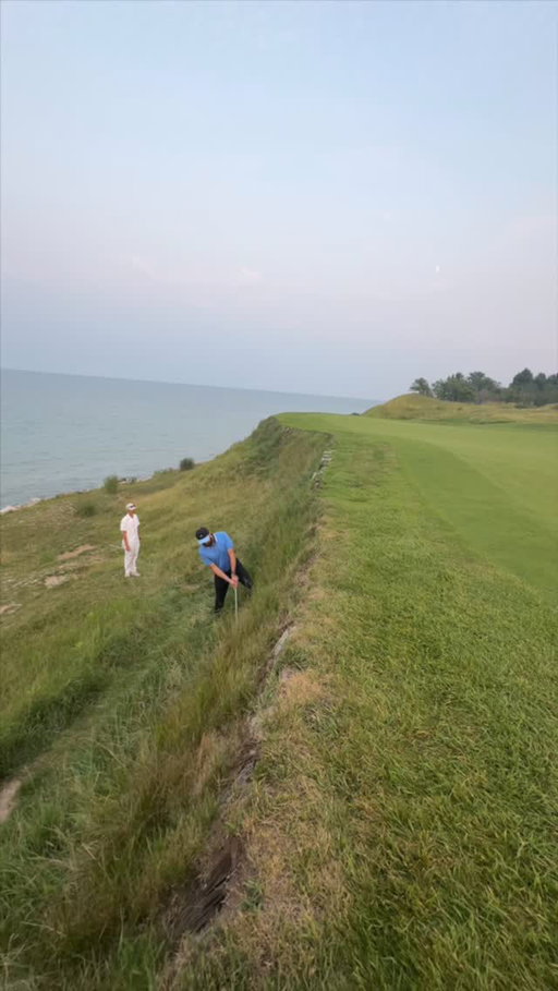 Not quite as good as @jordanspieth 😉

Full YouTube video at Ryder Cup venue Whistling Straits on YouTube today!⛳️😮‍💨

@nick_the_caddie