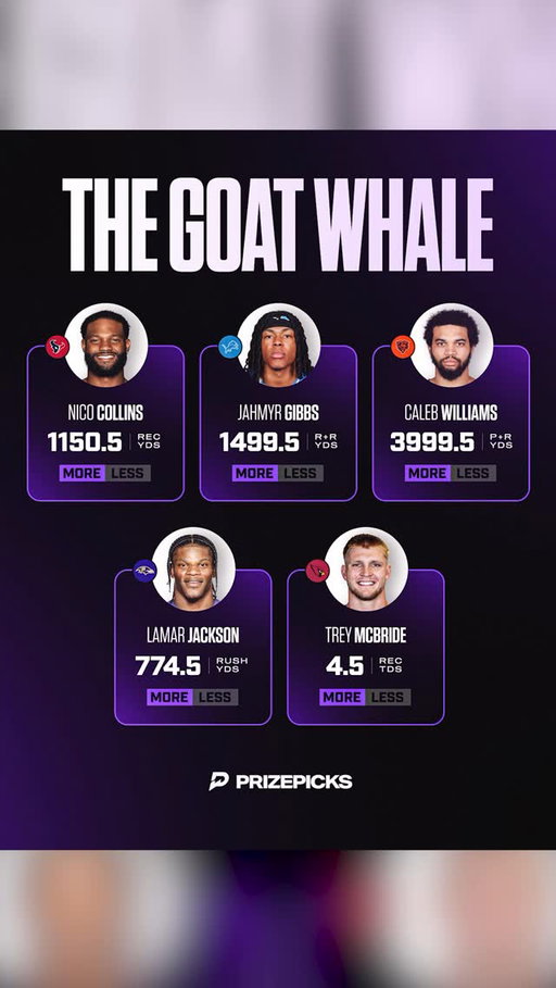Ladies and Gentlemen,

THE 2025 NFL GOAT WHALE. 🐐🐳

$10,000➡️$100,000 💼💰

STRAP IN FOR THE CINEMA. 🍿🎥