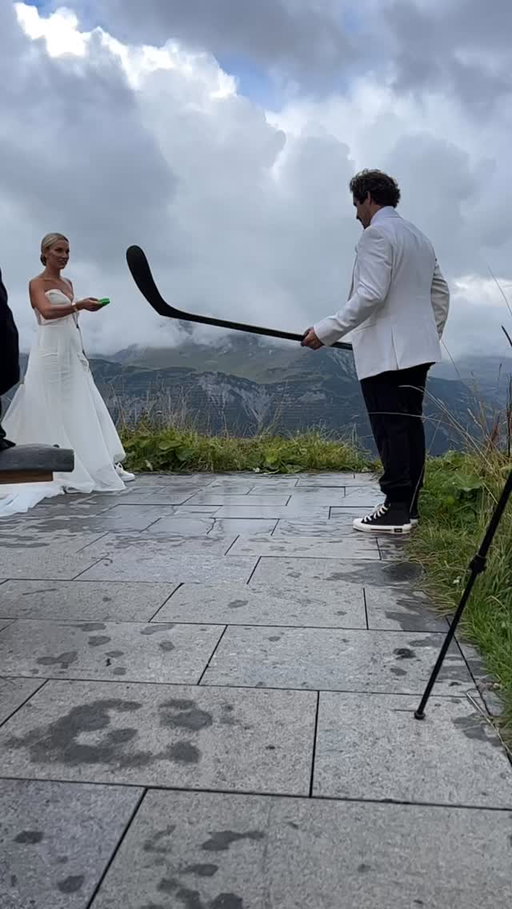 Married on a MTN shoot a puck 😂😂 happy 3rd Anniversary ❤️❤️
