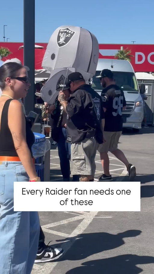 I don’t care if it’s hot af I’m a Raider and I’m tailgating and @54loco_califas KNOWS!…#raiders #raiderfans #raidernation #raidersfootball #lasvegasraiders #allegiantstadium #rn4l