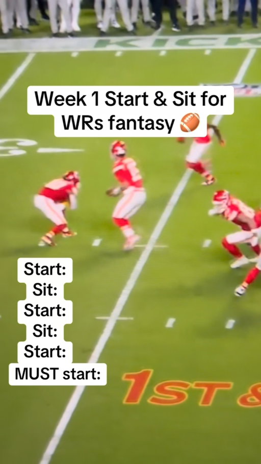 You NEED to start and sit these WRs in week one of fantasy football! 📈 #fantasyfootball #nflfootball #fantasyfootballadvice #nfl #fantasyfootballtips