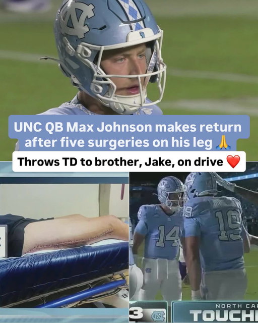 Johnson’s broken femur required five surgeries and amputation was considered. 

What a full circle moment 🙏
