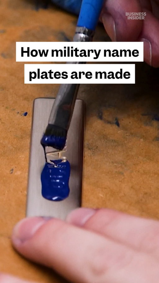 Thousands of US #military name plates are made in a small factory inside #FortKnox, where employees have a combined 240 years of experience. #armedforces