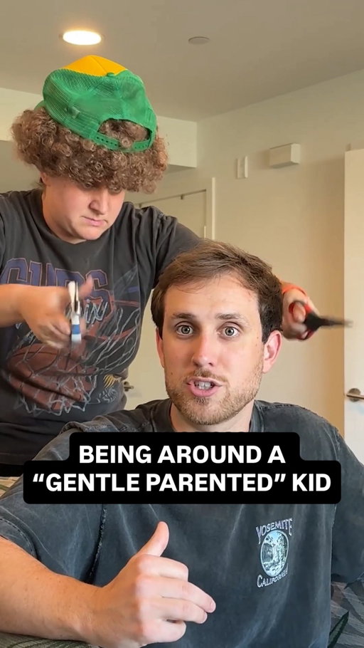 he loves his scissor song #barelyadult #20something #gentleparenting #cps