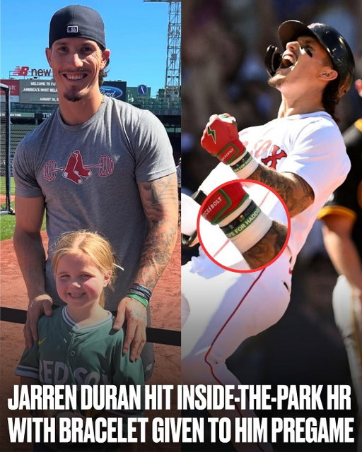 A girl named Hadley who has DIPG, a form of brain cancer, gave Jarren Duran a “Hope for Haddie” bracelet on Sunday pregame 💪🏼 

Jarren hit the first inside-the-park HR of his career while wearing the bracelet ❤️