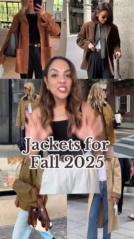 Jackets for fall 2025 and where to get them!🤎🧥🍂 Comment SHOP below to receive a DM with the link to this post on my LTK ⬇ https://liketk.it/5n0JA #falljackets #fallfashion #fallstyle #fashionstyle #fashioninspo #fashiontips #trenchcoat #suedejacket