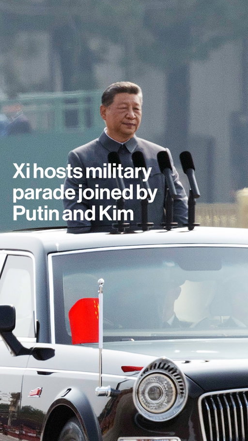 China's Victory Day parade kicks off with a massive display of weaponry and Xi, Putin, and Kim standing shoulder to shoulder.

Tap the link in the bio to read more.