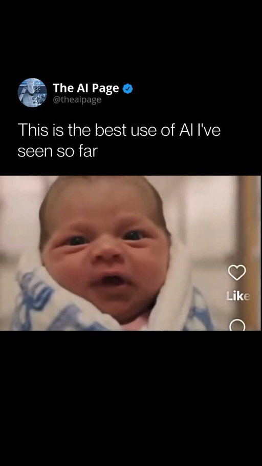 AI isn’t only about work and productivity—it can also be pure comedy. Creators are using it for edits, skits, and moments that feel so real yet completely ridiculous. The result? Some of the funniest clips online right now.

It’s a reminder that technology isn’t just changing how we work, but also how we laugh, connect, and enjoy everyday entertainment.
- - - - -
Double Tap ♥️ & share/tag a friend
Follow @theaipage to keep up!
- - - - - 
#ai #artificialintelligence #funnyai #airevolution #aitools #aivideo #aicontent #futureoftech #technology