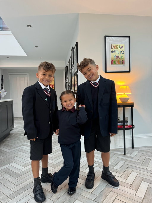 Reception, Year 3 and Year 5🥺❤️‍🩹 our baby girls first day at big school with her big brothers. We are so proud of these 3!!!!! I have sobbed all morning. A norm I’ll have to get used to but one that feels so heavy right now🥹 (luckily korey’s off today to get me through it🫂)