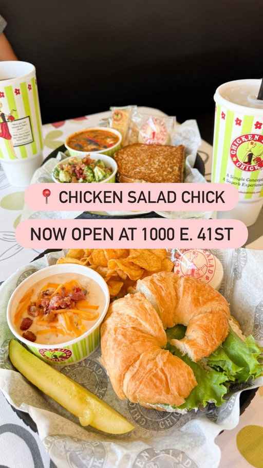 Say hello to your new lunch go-to 🐔  this chick is a Chicken Salad lover!

@chickensaladchick just opened in Austin at 1000 E 41st St. (by the HEB) and they’ve got all the southern charm, fresh chicken salad varieties, and comfort food vibes you could ask for. I’ve been to the one in Ft. Worth and absolutely squealed when I heard one was opening in ATX!

I recommend making a Trio - get a scoop of the Dixie Chick on a croissant 🥐, cup of Loaded Potato Soup 🥣, side of jalapeño chips and a drink. Bon appetite! Or get a scoop of Olivia’s Old South for a more classic chicken salad, on wheat, with a cup of Chicken Poblano and a side of broccoli salad 🥗! ✨ Pro tip - You can sample any of the chicken salads or soups before you commit!

Grab a white chocolate layer slice or red velvet to go for a treat later. And they make the perfect catered meals for your work lunch.

Tag your lunch date! 👯‍♀️

📍 1000 E. 41st Street

#ad #ChickenSaladChick #AustinHancock #nowopen #newrestaurant #AustinTexas #atxfood #chickensalad #bestsandwiches  #southerncharm #sweettea #lunchideas #lunch