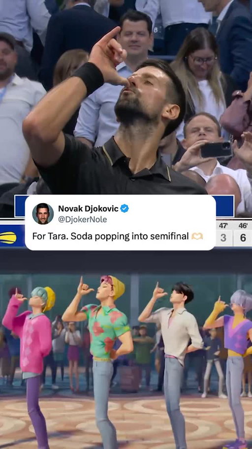 Novak Djokovic dedicated his postmatch K-Pop Demon Hunters dance to his daughter Tara ❤️