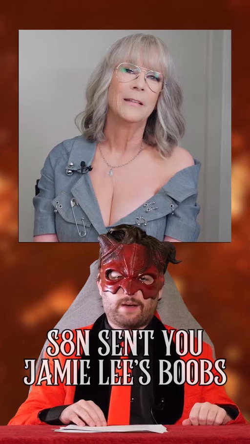 We need to talk about Jamie Lees Curtis’ boobs #satan #hell #jamieleecurtis #boobs #freaky #s8n