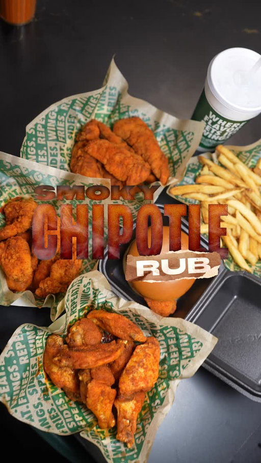 the hottest new flavor on the menu🤏🤏🤏 

Smoky Chipotle Rub is here & available now at a Wingstop near you🔥