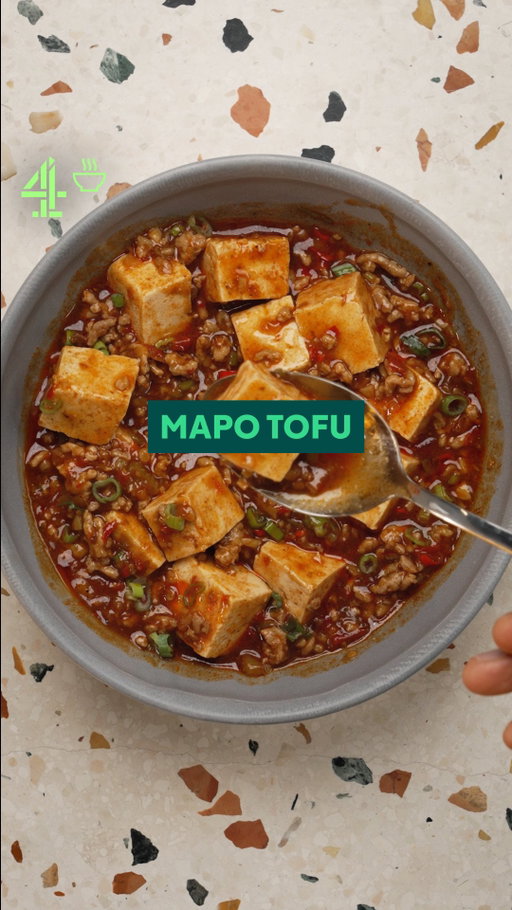 What does raw tofu taste like? How big is a knob? All we know is @justinkaarthur’s Mapo Tofu is bringing meat and heat, straight from China.

Serves: 2 
Total time: 35 minutes 

Ingredients  

150g pork mince (20% fat) 
1 knob of ginger, minced 
2 large garlic cloves, minced 
1 red chilli, finely chopped 
2 spring onions, white and green parts separated, finely sliced 
1 tbsp Ma po Sauce 
1 tsp chilli oil 
2 tbsp toban djan (fermented broad bean paste)  
1/2 tbsp Sichuan chili flakes 
2 tbsp Shaoxing wine  
1 tsp dark soy sauce 
3 tsp sugar 
1/2 tsp white pepper 
200ml chicken or beef stock 
300g firm silken tofu 
2 tsp cornstarch + 3 tbsp water (for slurry) 
1 tsp sesame oil 

Method  

1. Mince the ginger, garlic and slice the spring onions  

2. Drain and cube your tofu, then simmer it gently in salted water for 2 minutes

3. Heat up your oil in a deep pan over medium. Add the mince meat and cook until browned 

4. Take out the mince meat  

5. Add your green onion white bits, garlic, ginger, Ma po sauce, Toban Djan (broad bean paste), and Sichuan peppers. Cook it all down for about 5 minutes 

6. Pour in the Shaoxing wine and let it simmer for a few minutes. Then season with soy sauce, sugar, and white pepper and chicken stock

7. Add the tofu. Let it all simmer gently together

8. Mix your cornstarch slurry and pour it in. Gently stir until it thickens  

9. Finish with a drizzle of sesame oil, spoon it over rice, and top with the green scallions
 
#tofurecipes #asianrecipes #easymeals #spicyfood #recipereels