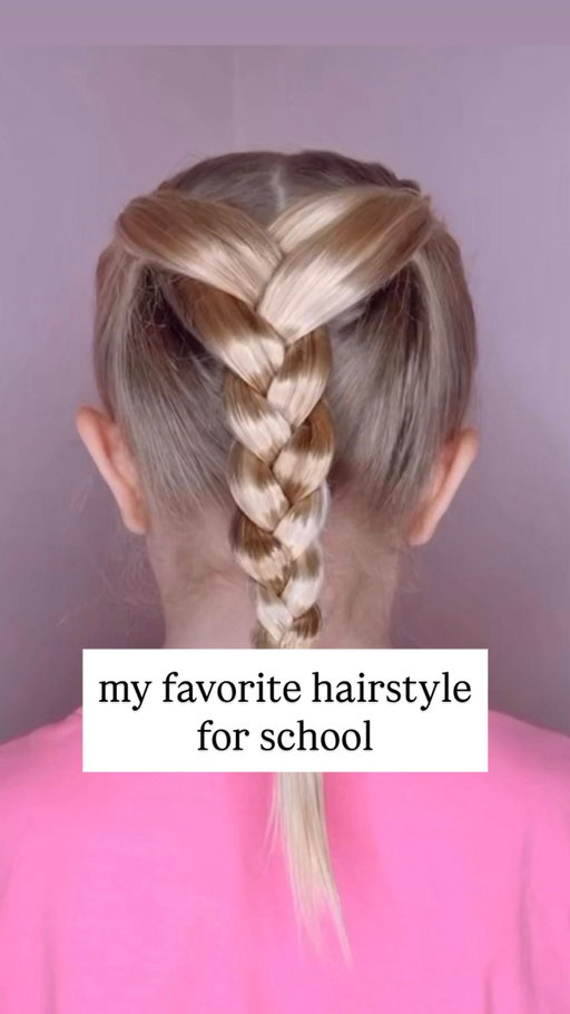 MY FAVORITE SCHOOL HAIRSTYLE 💜 This is one of my favorite hairstyles to do for school on my daughter’s hair. It’s super cute and easy to do! 
.
I’m sharing my favorite hair products with you, too! 
.
Comment SHOP below to receive a DM with the link to this post on my LTK ⬇ https://liketk.it/5n4rH #ltkbeauty #hairstyles #hairtutorial