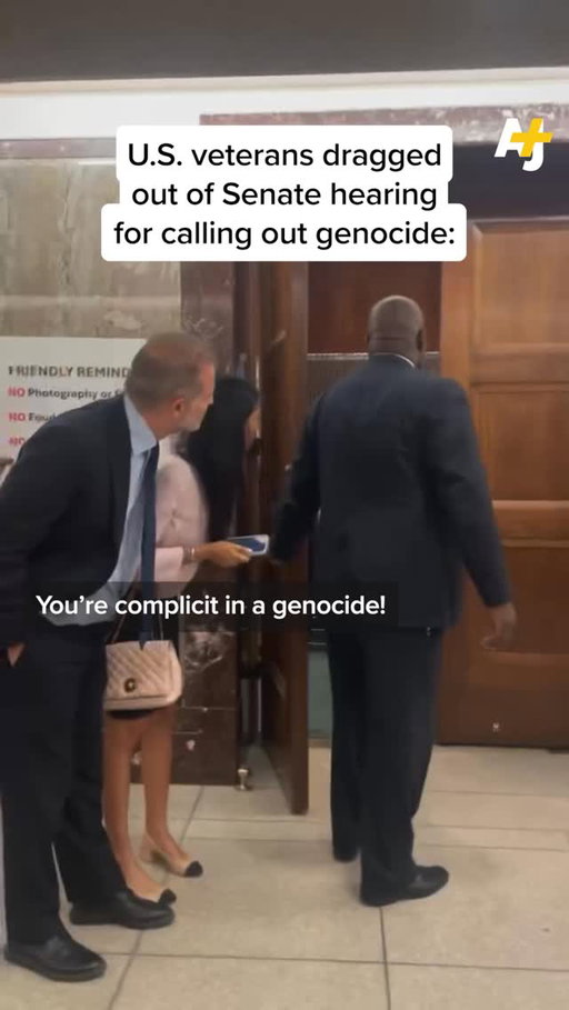 U.S. Army veterans Anthony Aguilar and Josephine Guilbeau (@cptjosephineguilbeau) were removed from a Senate hearing after calling out the committee members for being complicit in Israel’s genocide in Gaza.

Aguilar, a retired Green Beret who worked as a contractor for the Gaza Humanitarian Foundation (GHF), called out the group for firing on Palestinian civilians seeking food at GHF “aid” sites.

#Gaza #Palestine #Israel #USArmy #USArmyVeteran #USVeteran #Veterans #Congress #Senate #GHF