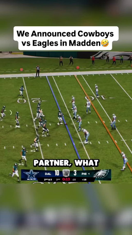 We announced Cowboys vs Eagles in Madden 26🤣 #madden26 #madden #announcing #gaming #thegoosetv