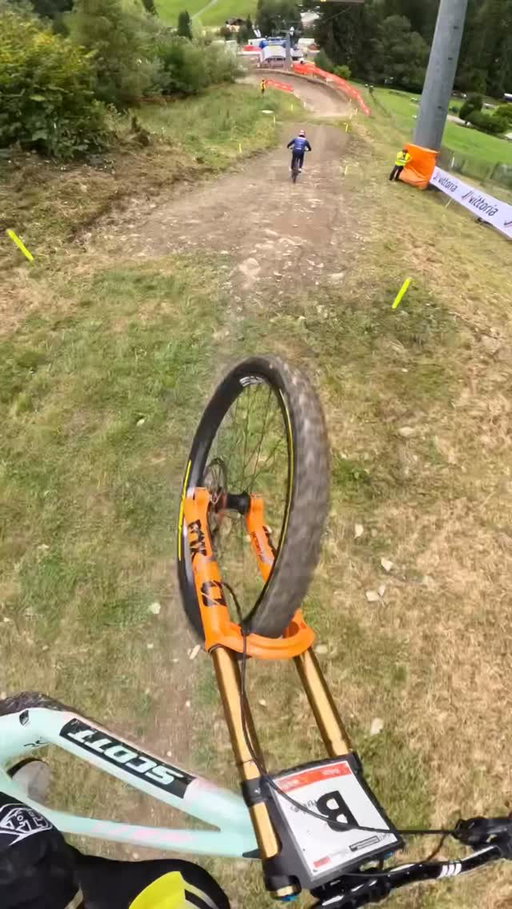 Downhill course preview here in @bikeparkchamperymorgins following @luca_shaw. Steepest/ sickest track on the circuit. 🚀🔥 #worldchampionships #mtb @gopro #hero13black