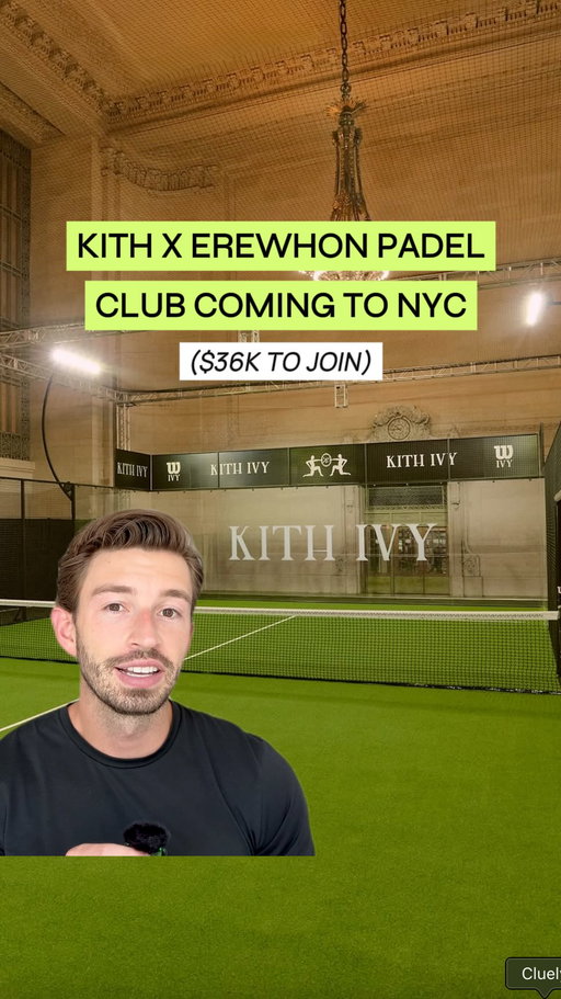 For $36,000 you can join the new Kith (@kith) padel club with a private Erewhon (@erewhon) smoothie bar inside.

So Kith is opening their first ever luxury padel club in West Village in New York called “Kith Ivy” (@kithivy).

Really doubling down on hospitality.

With a $36,000 initiation fee and another $7,000 per year you can join.

And here’s what you get as a member:

- Indoor and rooftop padel courts built with @wilson.

- An @erewhon smoothie and tonic bar - the first ever Erewhon in New York.

- A 1,500 sq ft fitness center.

- A luxury spa by @giorgioarmani.

- And dining from @cafemogadornyc.

Love it or hate it, these exclusive wellness and sport clubs are popular right now.

People are wanting third spaces beyond their home and work.

Overall, the space looks incredible and this will be a fun one to watch.