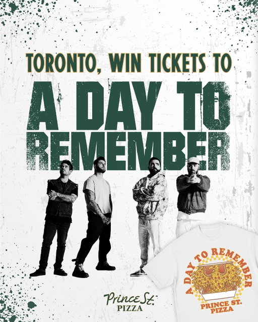ADTR x @princestreetpizza custom slice + tee collab available now at their Toronto location (@psp_ca)🤘

Today’s your last chance to purchase a tee and be entered to win tickets to our Toronto show on Sep 7th, but the slice and tee will continue to be available through next week!

Get your slice of “Sweet Heat” before it’s gone for good and tag us if you grab one 🍕
