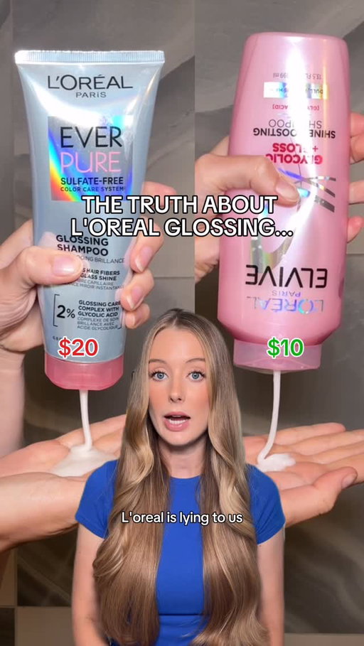 As promised… a deep dive comparison review of the L’Oreal Ever Pure Glossing Shampoo & Conditioner vs the L’Oreal Elvive Glycolic Gloss Shampoo & Conditioner! Both use Glycolic Acid to achieve smoother, shinier hair. So does that mean L’Oreal is trying to pull a fast one on us and repacking the same thing for more? Not quite lol. I hope this helps you decide between the two and lmk what you want me to do a comparison review of next! 

#hairgloss #gloss #shinyhair