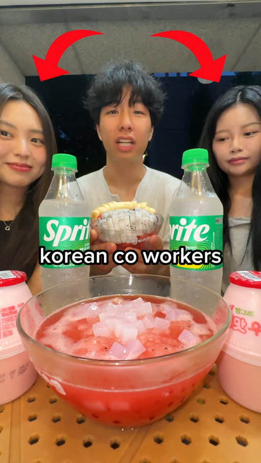 when you’re SEVERELY DEHYDRATED at 3 AM 😳 #korea #hwachae #watermelon